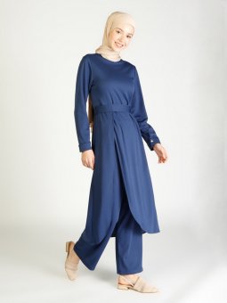 Tunik&Pantolon İkili İndigo Takım