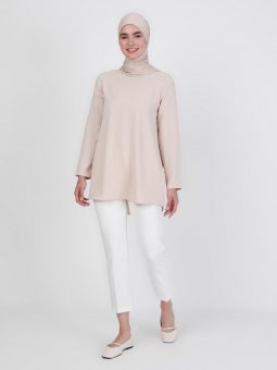 Klasik Ekru Pantolon