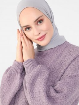 Örgülü Triko Vintage Mor Tunik