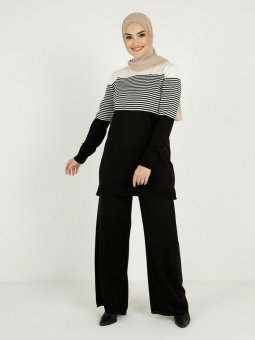 Esnek Triko Siyah Pantolon