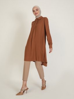 Bebe Yaka Açık Taba Tunik