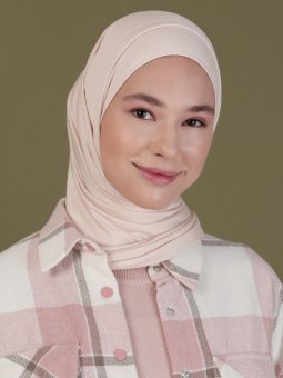 Penye Açık Bej Eşarp