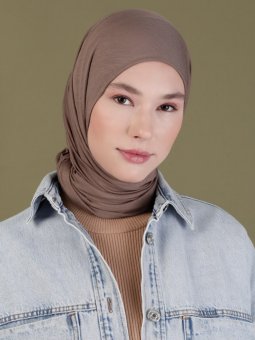 Penye Koyu Vizon Eşarp