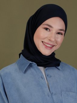 Penye Lacivert Eşarp