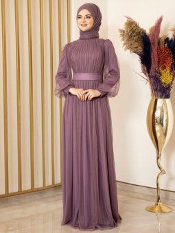 Sükse Lila Abiye Elbise