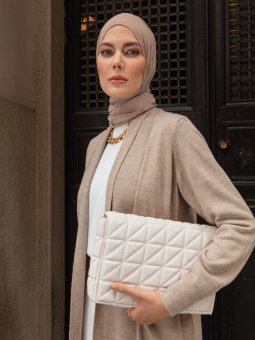 Uzun Triko Vizon Hırka