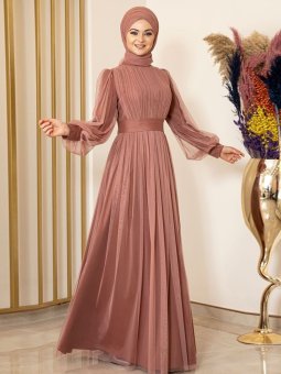 Sükse Soğan Kabuğu Abiye Elbise