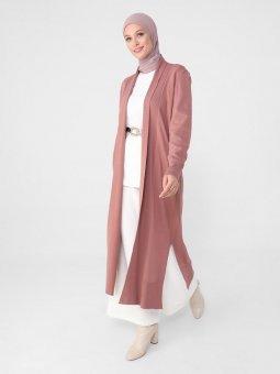 Uzun Triko Gül Kurusu Hırka