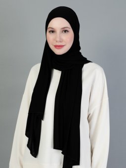 Basic Penye Siyah Şal