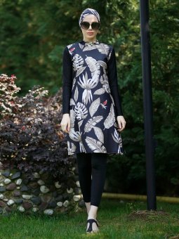 Siyah Tam Kapalı Mayo