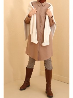 Vizon Büyük Beden Basic Gömlek Tunik