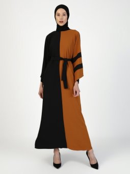 Kuşaklı Salaş Siyah Taba Ferace