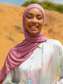 Jersey Penye Viskon Gül Kurusu Şal