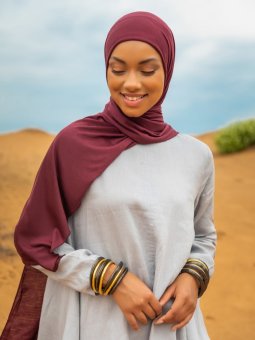 Jersey Penye Viskon Mürdüm Şal