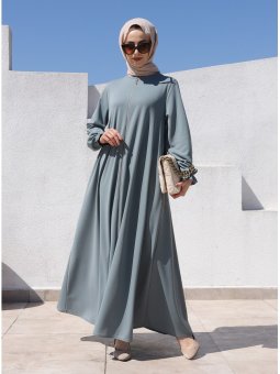 Mevlana Cepli Mint Yeşili Ferace