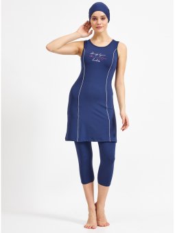 Koyu Lacivert Havuz Mayosu