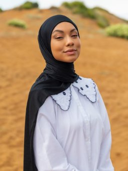 Jersey Penye Viskon Siyah Şal