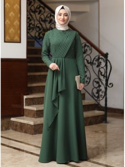 Manolya Haki Abiye Elbise