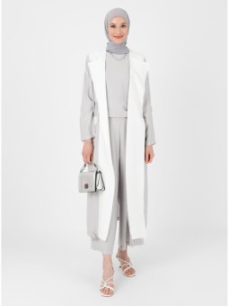 Kolsuz Bluz & Pantolon İkili Gri Takım