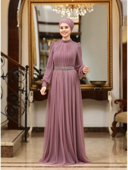 Efsane Lavanta Abiye Elbise