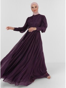 Dilber Mor Abiye Elbise