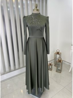 Mina Haki Abiye Elbise