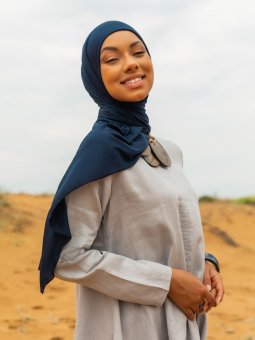 Jersey Penye Viskon Lacivert Şal