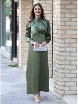 Damla Haki Abiye Elbise