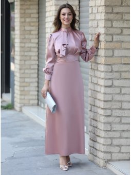 Damla Pudra Abiye Elbise