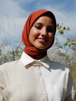 Organik Pamuk Kiremit Eşarp