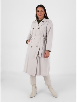 Kuşak Detaylı Taş Trençkot