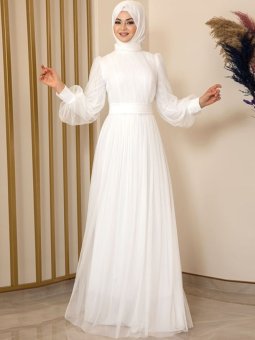 Nikah Ekru Abiye Elbise