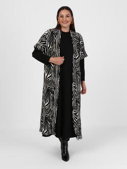 Büyük Beden Elbise & Siyah Ferace İkili Takım