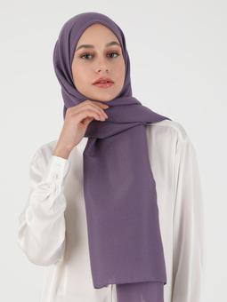 Piramit Sıvama Simli Soft Mürdüm Şal