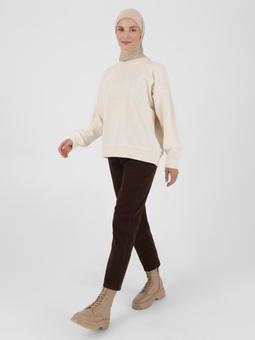 Doğal Kumaşlı Denim Koyu Kahve Pantolon