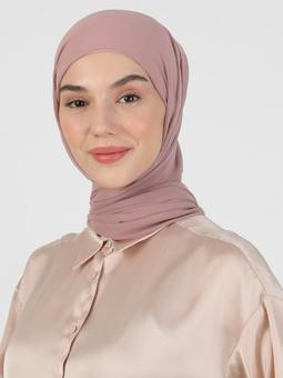 Boneli Şifon Mat Somon Şal
