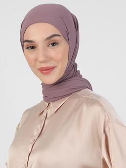 Boneli Şifon Mor Gül Şal