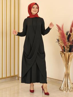 Almeda Siyah Abiye Elbise