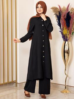 Nergis İkili Siyah Abiye Takım