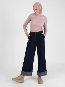Duble Paça Denim İndigo Pantolon