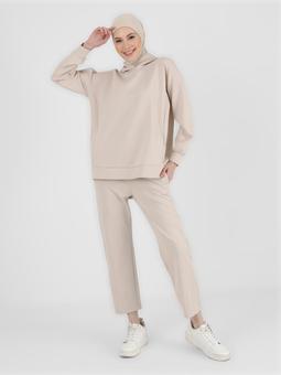 Scuba Sweatshirt Pantolon Taş Eşofman Takım