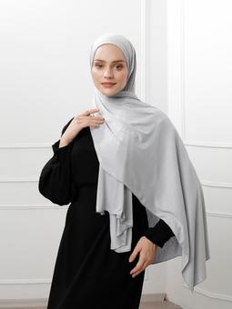 Merserize Penye Gümüş Şal