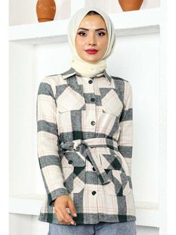 Kemer Detaylı Oduncu Gömlek Yeşil Ceket