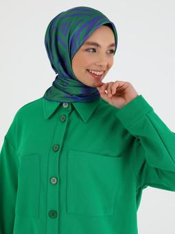 Alice Tasarım Desenli Twill Çok Renkli Eşarp