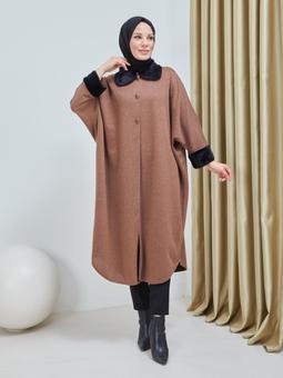 Düğmeli Vizon Panço