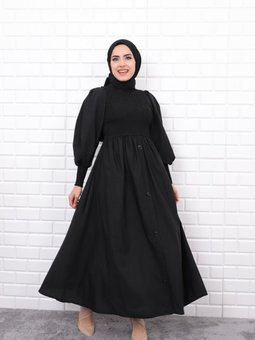 Gipeli Siyah Elbise