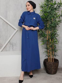 Basic Saks Mavisi Elbise