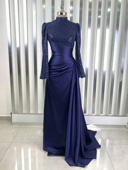 Lavin Lacivert Abiye Elbise