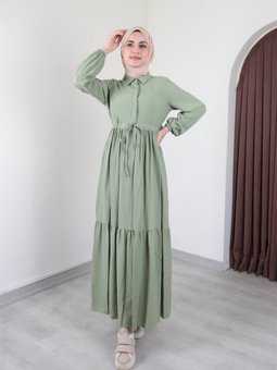 Asya Bürümcük Mint Elbise