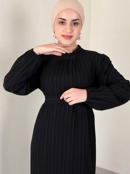 Nadia Salaş Standart Siyah Elbise